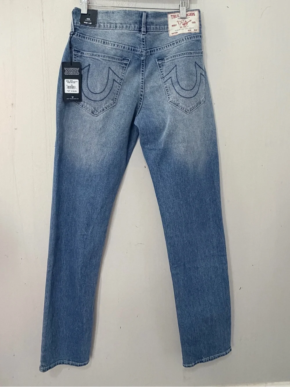 True Religion Men's GENO Relaxed Slim Fit Jeans Light Blue